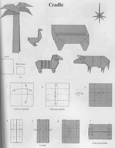 an origami book with instructions on how to make paper animals and other things