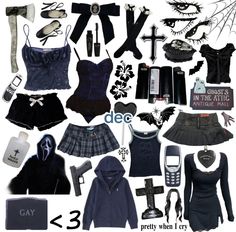 Cute Grunge Outfits, Blue Wardrobe, Cute Grunge, Goth Clothing, Alt Outfits, Swaggy Outfits, Goth Outfits, Alternative Outfits