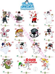 the frosty snowman sticker sheet is shown