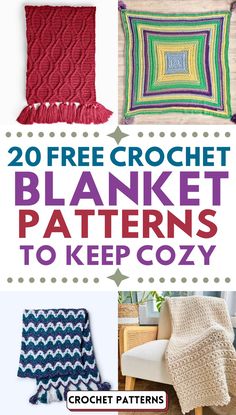 20 free crochet blanket patterns to keep cozy on the couch or bed in your home