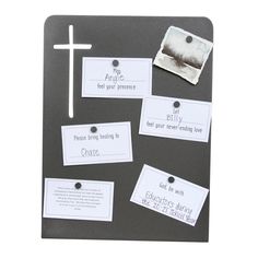 These PrayerBoards are made in the USA and a perfect place for your prayer intentions. They are 18 gauge steel and come with 9 magnets/25 Prayer Cards. These will become a favorite for your desk at work or home, your kitchen counter, or bedside table. 11.25 x 8.5 x 3.5" Bullentin Boards, Desk At Work, Compassion International, Prayer Wall, Christian Education, Prayer Board, Church Ideas, God Prayer, Prayer Cards