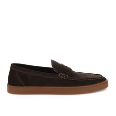 When you’re looking to elevate your look, without sacrificing your casual style, you need a classic loafer with some modern flair. These Dockers loafers are made with suede leather uppers, a timeless penny loafer design, and a range of comfort features to keep you looking and feeling your best. The detailed stitching, classic construction, and leather materials make these men’s shoes easy to style as they seamlessly pair with any look, from jeans to slacks. And with these shoes, you’ll be puttin Masculine Suede Slip-on Loafers, Low-top Loafers With Rubber Sole For Business Casual, Business Casual Low-top Loafers With Rubber Sole, Suede Low-top Loafers For Business Casual, Casual Suede Slip-ons With Brogue Detailing, Brown Low-top Business Loafers, Brown Low-top Loafers For Business, Casual Slip-ons With Brogue Detailing And Moc Toe, Classic Brown Low-top Loafers