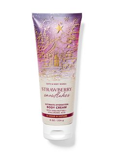 What it does: provides intense hydration to relieve dry skin for 24-hour moisture. Strawberry Snowflake, Bath And Body Works Strawberry, Strawberry Snowflakes, Bath & Body Works, Mens Body Wash, Lip Gloss Balm, Body Lotion Cream, Body Smells, Car Fragrance