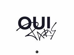 the word ouu is written in black on a white background