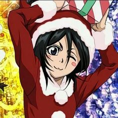 Block Reaction Pic, Rukia Icon, New Year Anime, Christmas Pfps, Bleach Pictures, Christmas Pfp