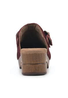 The Being clog by White Mountain Shoes is a two for one! This 70's inspired clog features an adjustable strap that flips back to serve as a slingback and Swim Leggings, Leather Clog, Thermal Sweater, Mountain Shoes, White Mountain Shoes, Shrug Cardigan, High Waisted Swim, Swim Skirt, Woman Within