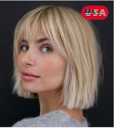 Natural Blond Wigs Short Straight Ash Blonde Bob Wig With Bangs for Women Daily Womens Short Bob Hairstyles, Bob Lung, Bob With Fringe, Choppy Bob Haircuts, Bob Hairstyles With Bangs, Polished Hair, Bob Haircut With Bangs, Short Bob Haircuts, Short Bob Wigs