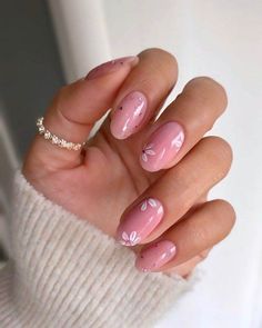 Short Oval Nails, Unghie Sfumate, Cute Pink Nails, Milky Nails, Pink Glitter Nails, Nagel Tips, Cute Summer Nails, Pink Nail Designs, Nail Designs Glitter