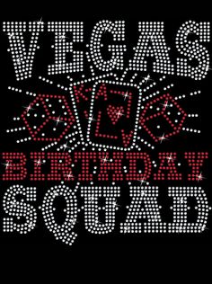 a black shirt with the words vegas and diamonds in red, white, and blue