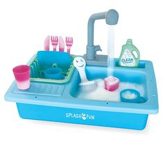 Bring a splash of fun to playtime with this sink set that features real running water and loads of color-changing accessories for hours of wash-up enjoyment. From The Bubble Factory. Kitchen Toy, Toy Kitchen Set, Detergent Bottles, Pretend Play Kitchen, Baby Alive Dolls, Pretend Play Toys, The Bubble, Mini Things, Running Water