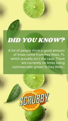 limes and oranges with the words did you know?