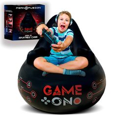 PRICES MAY VARY. 🎮 All Ages Compete Here!: This huge inflatable gaming chair is ideal for adults, kids, and teens, providing ultimate comfort and support for gamers of all ages. 🎮 The Perfect Gift: Boys and girls will love this gaming chair for playing video games, reading, and lounging with friends. Perfect for gamer rooms and kids' spaces, enhancing any activity with comfort and style. 🎮 Comfortable & Practical! This inflatable gamer chair features a cup holder, side pocket for accessories, holds up to 220 lbs, and stays inflated for days—perfect for any game room or gaming setup. 🎮 Worry-Free Purchase: We offer Free replacement or refund within 30 days. If you have any questions or suggestions, please feel free to contact us, we will do our best to make our customers satisfied. 🎮 E Gamer Rooms, Game Room Accessories, Gamer Chair, Gaming Room Decor, Game Chair, Inflatable Chair, Video Gaming, Style Comfortable