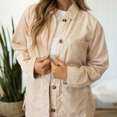 Get ready for your new favorite go-to corduroy shacket! It will keep you cozy and warm as our weather starts to to cool. 88% POLYESTER, 12% NYLON Model is 5'5" and is wearing a Small Corduroy Shacket, Gone For Good, Stormy Weather, Two Sisters, Create Outfits, Blue Moon, Quality Clothing, Get Ready, Like New