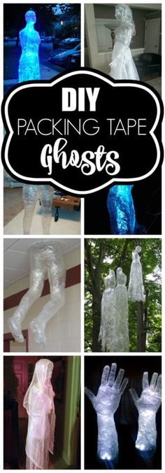 plastic bags are used to make ghost costumes for halloween and other things that can be found in the house