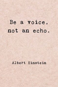 albert einstein quote about voice not an echo