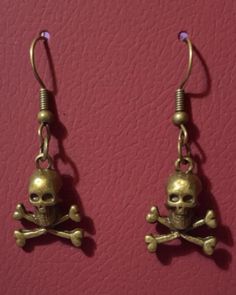 For pirate lovers, LARPERS, Cosplayers and Halloween costume enthusiasts! Pirate Earrings, Pirate Skull And Crossbones, Pirate Skull, Pirate Costume, Pirate Party, Skull And Crossbones, Costume Halloween, Ear Jewelry, Larp