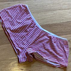 Red And White Stripe Cotton/ Spandex Sleep Shorts. Size Large. Low Rise. Nwot Shorts Low Rise, Sleep Shorts, Source Unknown, Red And White Stripes, Cotton Spandex, Women's Intimates, Low Rise, White Stripe, Red White