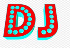 the letter d is made up of blue and red dots