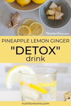 Ginger Detox, Nutrition Drinks, Detox Drinks, Ginger, Pineapple, Lemon, Nutrition