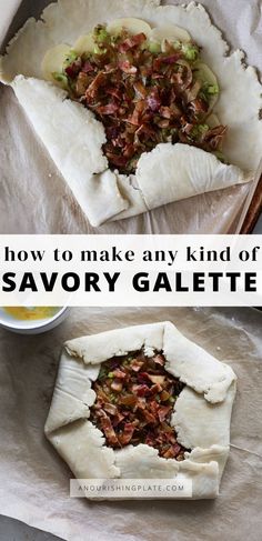 how to make any kind of savory galette with this simple and easy recipe