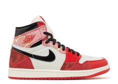 Inspired by Into the Spiderverse Air Jordan 1 Chicago, Spider Man Across The Spider Verse, Jordan Sneaker, Across The Spider Verse, Dr Shoes, Unique Sneakers, Limited Edition Sneakers, Jordan 1 High Og, Air Jordan 1 Retro High Og