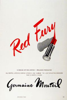 an advertisement for the red fury movie starring, germaine moutexel