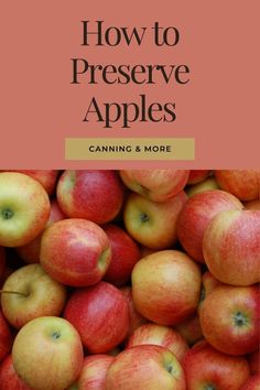 the cover of how to preserve apples canning and more