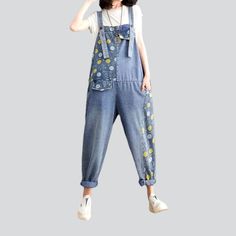 Step into the summer with a blast from the past ââ‚?introducing the 2023 Spring-Summer Collection's Y2k-mode Partly Bubble Print Denim Jumpsuit!Why It's Right for YouThis jumpsuit is sure to make you stand out in the crowd! With its loose-fit silhouette. painted bubble print. and suspenders closure. it fuses the beauty of the past with the trends of the present. Show off your unique style with this edgy. yet sophisticated. piece.Key Highlights: Y2K Vibes: Show off your nostalgic side with y2k-st Sleeveless Loose Fit Jumpsuits For Spring, Sleeveless Denim Blue Overalls For Summer, Sleeveless Medium Wash Summer Overalls, Sleeveless Medium Wash Overalls For Summer, Summer Medium Wash Overalls, Summer Cotton Non-stretch Jumpsuits And Rompers, Sleeveless Denim Overalls For Summer, Denim Blue Cotton Overall Jumpsuit, Summer Denim Jumpsuit With Pockets In Medium Wash