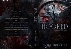 a book cover with an image of a clock and blood stains on the front page