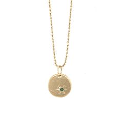 The 14k gold HAMY charm is a baby round pendant with a brushed satin finish featuring a single pink sapphire with hand etching. A perfect piece to wear daily for a simple elegance, or to layer with other charms. Available as pendant only, or with our recommended chain. Make it custom with the gemstone color of your choice. Additional chain options available in our Chains & Chokers collection. Complimentary engraving on back - ideal for "2022" or initials. Chain shown is 14k gold 1.0 mm diamond c Open Cuff Bracelet, Round Sapphire, Purple Sapphire, White Gold Chains, Orange Sapphire, Green Diamond, Color Swatch, Chain Choker, Simple Elegance