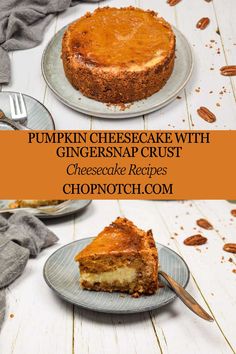 This Pumpkin Cheesecake with a spiced gingersnap crust is the ultimate autumn dessert! Creamy, rich, and bursting with fall flavors, it's perfect for Thanksgiving or any cozy gathering. #PumpkinCheesecake #FallDesserts #GingersnapCrust #AutumnBaking #CheesecakeLovers #HolidayDesserts #PumpkinSeason #CozyTreats #BakingInspo #ThanksgivingDesserts Pumpkin Cheesecake With Gingersnap Crust, Cheesecake With Gingersnap Crust, Classic Holiday Desserts, Fast Easy Desserts, Autumn Dessert, Pumpkin Filling, Cozy Gathering, Gingersnap Crust, Pumpkin Cheesecake Recipes