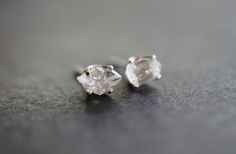 Raw Diamond Earrings Rough Diamond Earring Natural by Avello Minimalist Diamond Cut Earrings For Wedding, Minimalist Wedding Earrings With Diamond Cut, Tiny Minimalist Earrings For Wedding, Mothers Day Earrings, Mothers Day Present, Earring Wedding, Rough Crystal, Diamond Earring, Bridal Gift