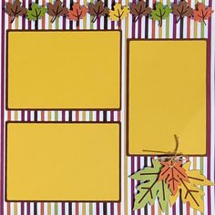 an autumn themed scrapbook page with leaves on it