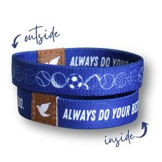 Introducing the Always Do Your Best Kids Wristband, the perfect accessory for your little ones to wear as a daily reminder of their faith and commitment to always give their best effort. Crafted with high-quality materials, this wristband features a sleek and stylish design that is perfect for any occasion. The vibrant colors and bold lettering make it easy to read and stand out, ensuring that your child will always be reminded of their values and beliefs. Whether your child is heading to school Adjustable Durable Wristband For Gift, Sporty Adjustable Bracelets For Everyday, Adjustable Sporty Bracelet For Everyday, Adjustable Personalized Sports Wristband, Adjustable Sporty Wristband Gift, Adjustable Blue Wristband For Sports, Adjustable Blue Sports Wristband, Always Do Your Best, Confirmation Cards