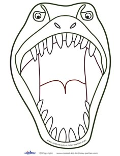 an alligator's mouth with its teeth open and it is ready to be colored