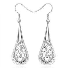 Drop shape 925 Sterling Silver Earrings for Women Item Weight: 11 g  Metals Type: silver  Metal Stamp: 925,Sterling  Gender: Women Alloy Earrings, Womens Summer Shoes, Trendy Earrings, Water Drop, 925 Sterling Silver Earrings, Earrings For Women, Fashion Earrings, Sterling Silver Earrings, Wedding Jewelry