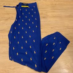 Polo Ralph Lauren Men’s All Over Pony Loungewear Joggers Sweatpants Blue L- Xl Blue Joggers For Loungewear, Ralph Lauren Sweatsuit, Polo Pjs Pants, Casual Luxury Ralph Lauren Pants, Raloh Lauren Sleepwear Pants, Blue Cotton Joggers, Ralph Lauren Sweatpants, Mens Pajama Pants, Basketball Clothes