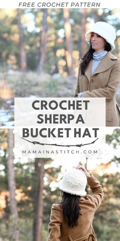 the crochet sherpa bucket hat is an easy and stylish way to keep warm this winter