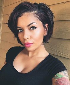 Black Hair Hairstyles, Black Bob Hairstyles, Medium Bob Haircut, Cute Short Haircuts, Layered Bob Hairstyles, Hair Styles 2017, Short Hair Cuts For Women