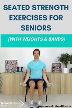 Great exercises for seniors to get you stronger Exercises For Seniors Chair, Best Inner Thigh Workout, Weight Training For Beginners, Exercises For Seniors, Seated Exercises, Strength Exercises, Dumbell Workout, Inner Thigh Workout, Chair Exercises