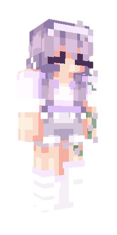 Minecraft Skins Purple, Cute Flowers, Minecraft Buildings, Purple Outfits, Minecraft Skin, Wake Me