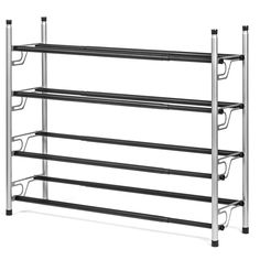 PRICES MAY VARY. Compact 3-Tier Shoe Rack: Perfect for entryways and small spaces, maximizing shoe storage with a minimalist design. Sturdy Construction: Made with reinforced connectors and metal tubes, this durable shoe rack supports heavy loads. Slide and Adjust: Customize shelves to store shoes flat or angled, perfect for any setting. Space-Saving Solution: Ideal for entryways and closets, keeping your home tidy and organized. Expandable shoe rack: Adapt your storage to your space with this e Minimalist Shoe Storage, Long Shoe Rack, Shoe Rack For Closet, Black Shoe Rack, 2 Tier Shoe Rack, 3 Tier Shoe Rack, 4 Tier Shoe Rack, Closet Shoe, Closet Shoe Storage