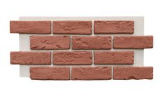 a brick wall made out of red bricks