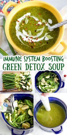 Blended Vegetable Soup, Green Soup, Vegan Soup, Healthy Soup Recipes, Raw Food, Detox Recipes, Healthy Soup, Vegetable Soup