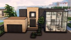 House For Sims 4, Sims 4 Houses Without Cc, Sims 4 Houses Ideas Layout Modern, Build Ideas Sims 4, Modern House In Sims 4, Sims 4 Contemporary House, Sims4 House Build, Modern Home Sims 4, Sims 4 Modern House Layout