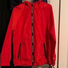 Michae Kors Red Light Jacket Women/Windbreak Size Small S Brand New With Tag Trendy Red Windbreaker For Fall, Trendy Red Fall Windbreaker, Michael Kors Casual Spring Outerwear, Red Light, Jacket Women, Light Jacket, Light Red, Michael Kors, Jackets For Women