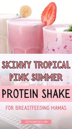 Want to keep your milk flowing while helping your body burn fat and shed the baby weight? I have a yummy, pink, and tropical protein shake for you to prepare this summer! This lactation shake is packed with healthy nutrients for postpartum mamas and includes a protein powder that is safe for both mamas and babies. This breastfeeding protein shake recipe is simple and quick, so you'll have your breastfeeding snack or breakfast ready in no time! It's the yummiest summer nursing smoothie.