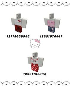 an image of hello kitty in the middle of four different boxes with numbers on them