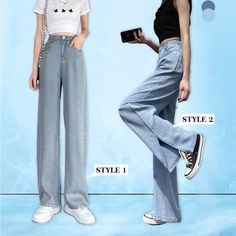 Wide Leg Jeans For Women, Tencel Fabric, Never Regret, Summer Jeans, Jeans For Women, Persona 5, Summer Heat, The Cool, Primavera Estate