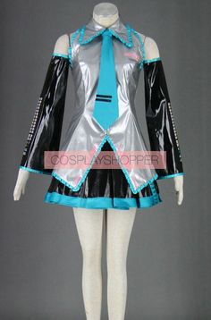 Vocaloid Super Alloy Hatsune Miku Cosplay Costume Hatsune Miku Costume, Cos Clothes, Hatsune Miku Outfits, Cosplay Miku, Pigtail Wig, Cos Outfit, Hatsune Miku Cosplay, Vocaloid Cosplay, Role Play Costume